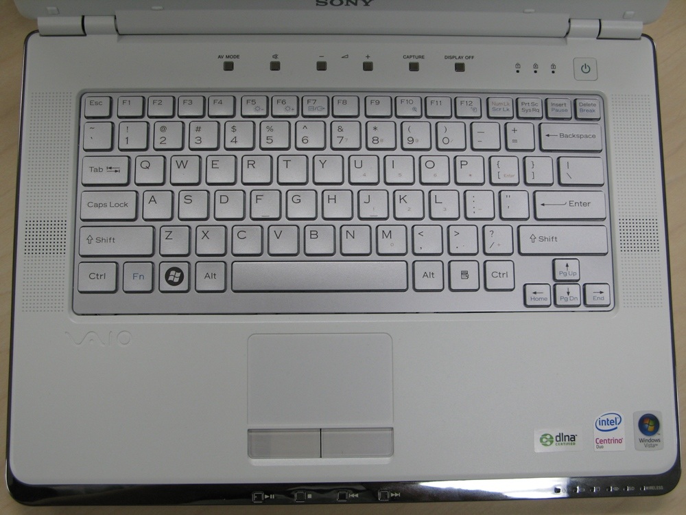 Sony VAIO CR: клавиатура